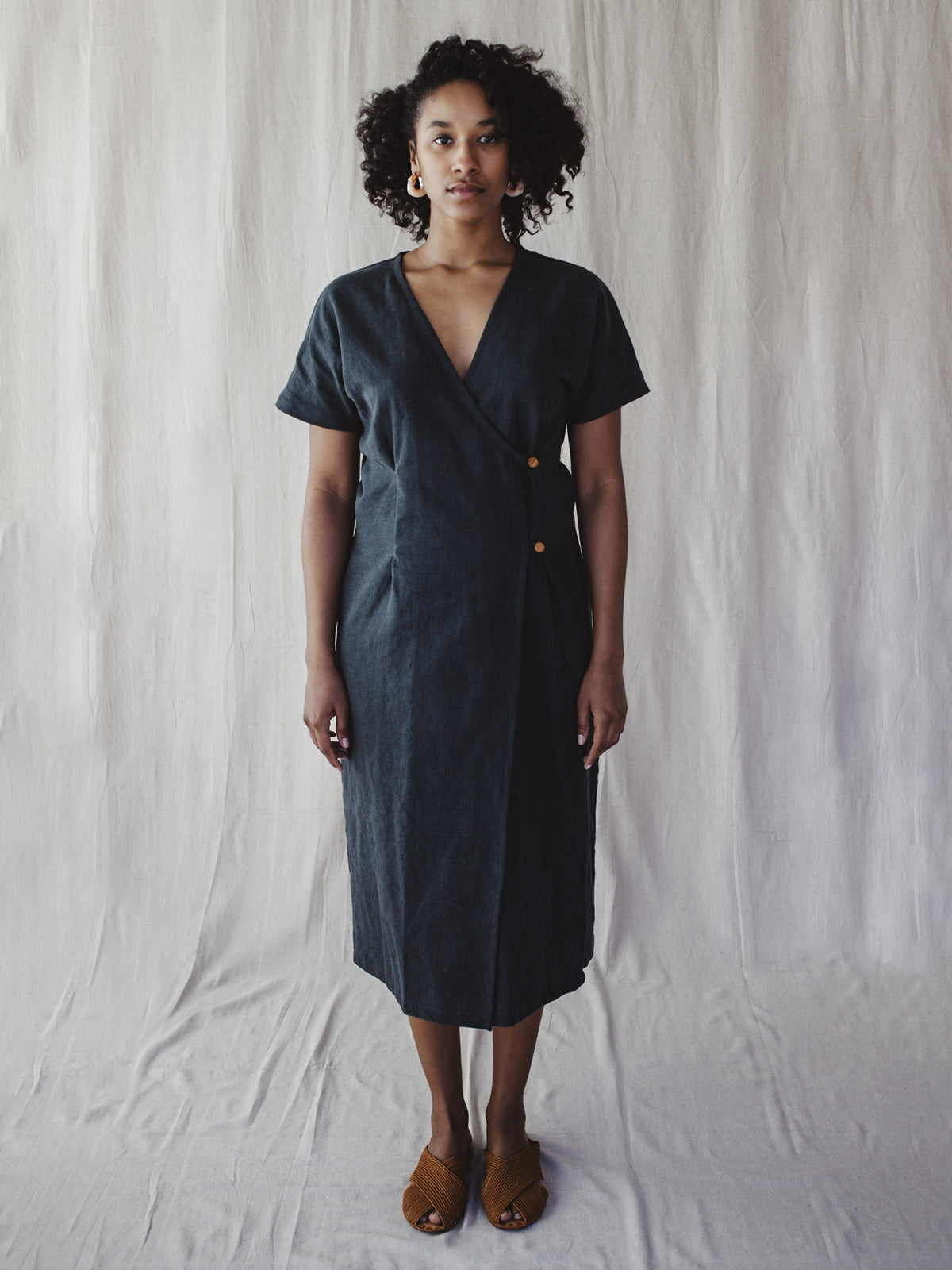 Dahlia Dress - Washed Black – ALIYA WANEK