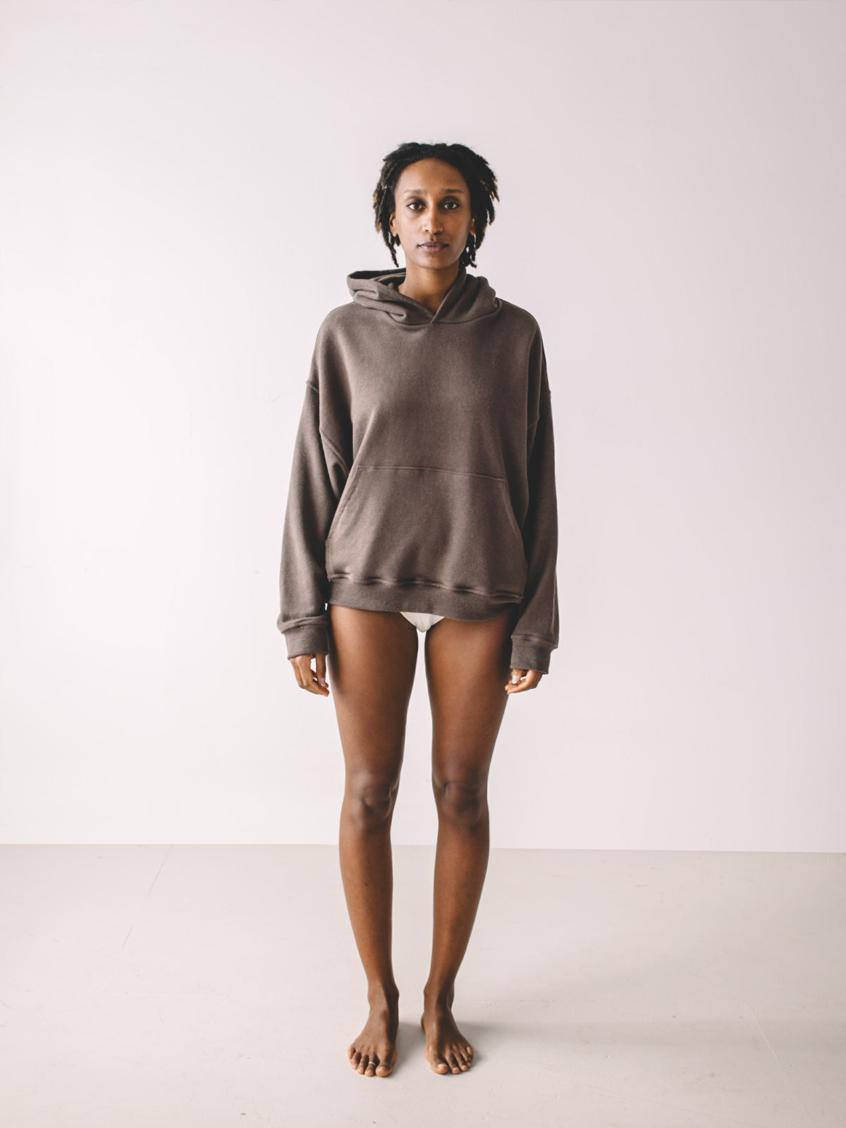 Organic Cotton Hemp Hoodie Brown – ALIYA WANEK