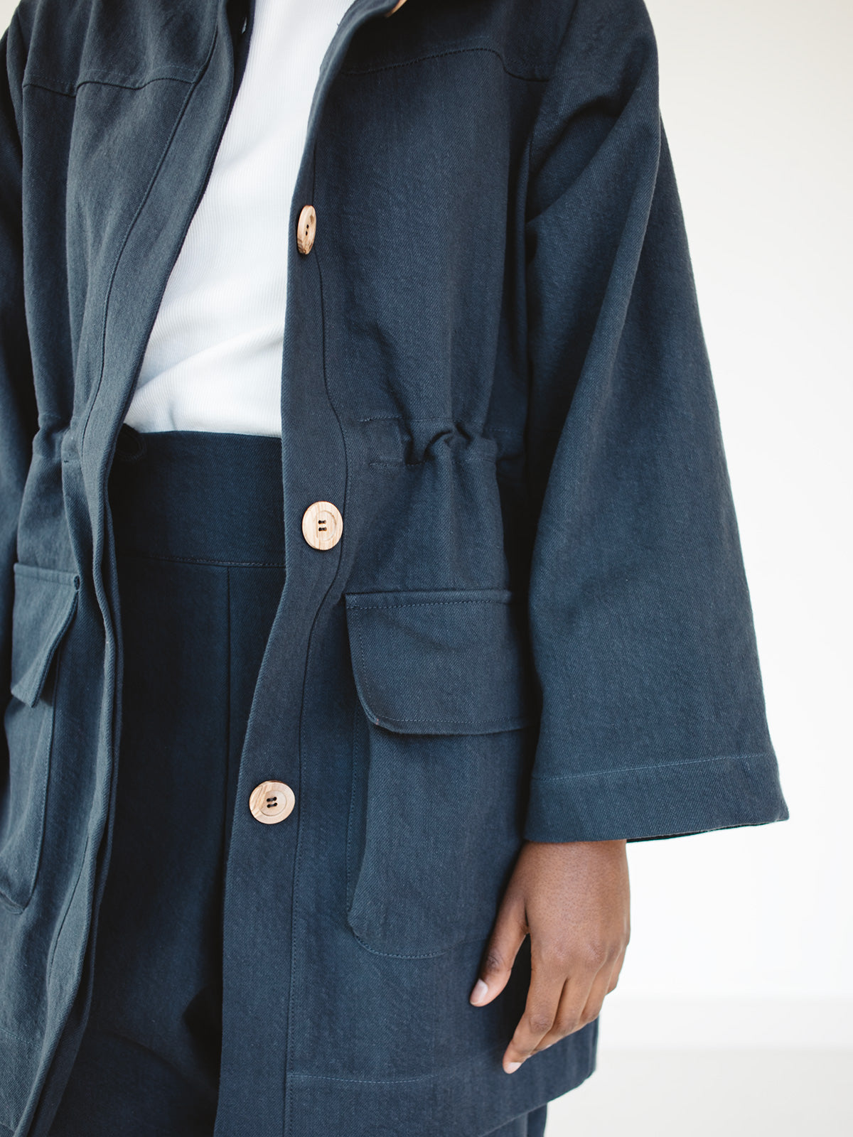 ジャケット・アウター 22AW sulvam HOODED OVER COAT NAVY 22AW sulvam HOODED OVER COAT NAVY