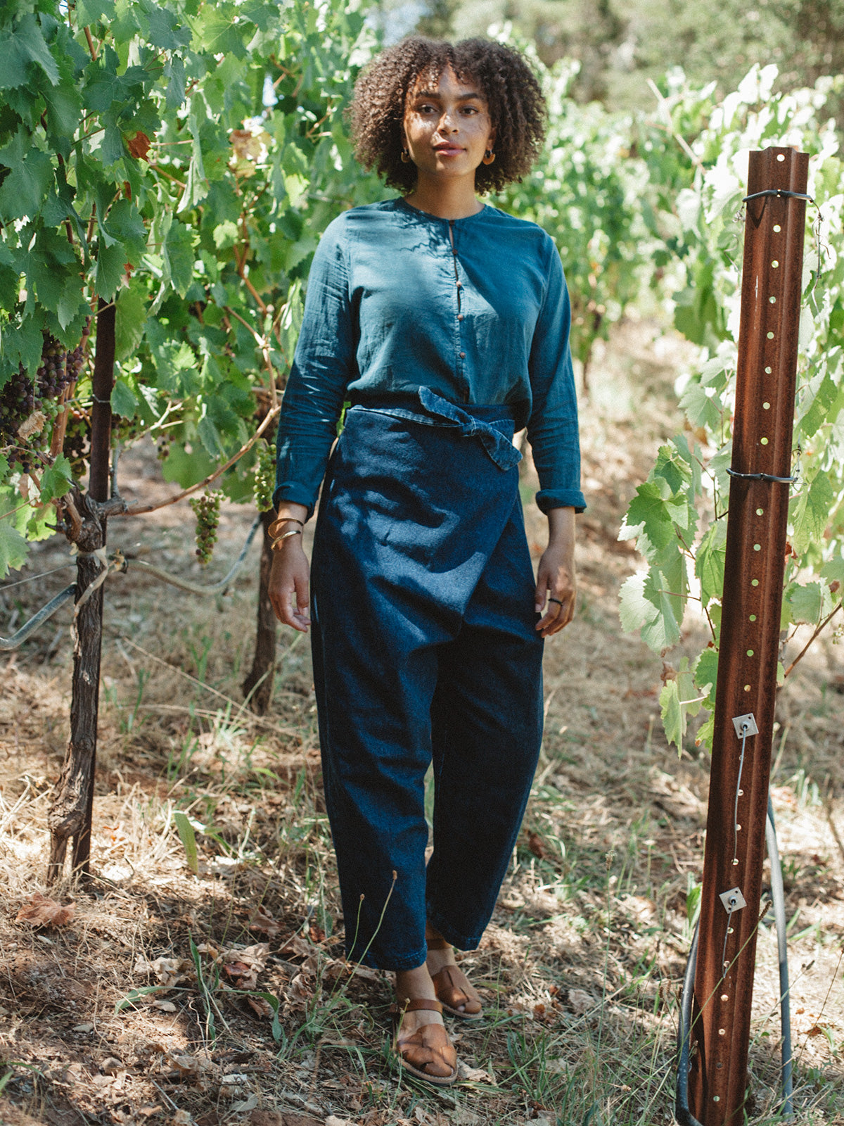 Hiroko Pants - Dark Stonewash - S