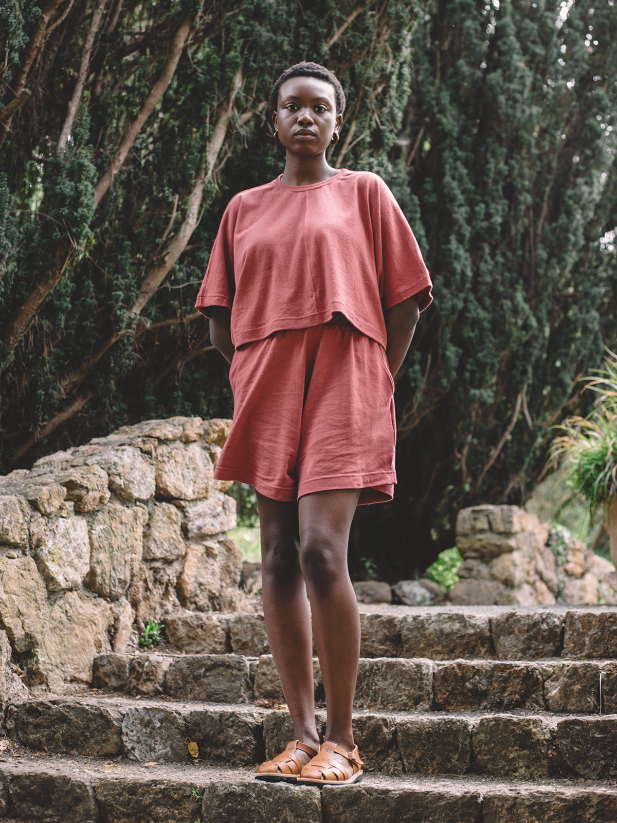 Priya Shorts - Rose Clay Jersey