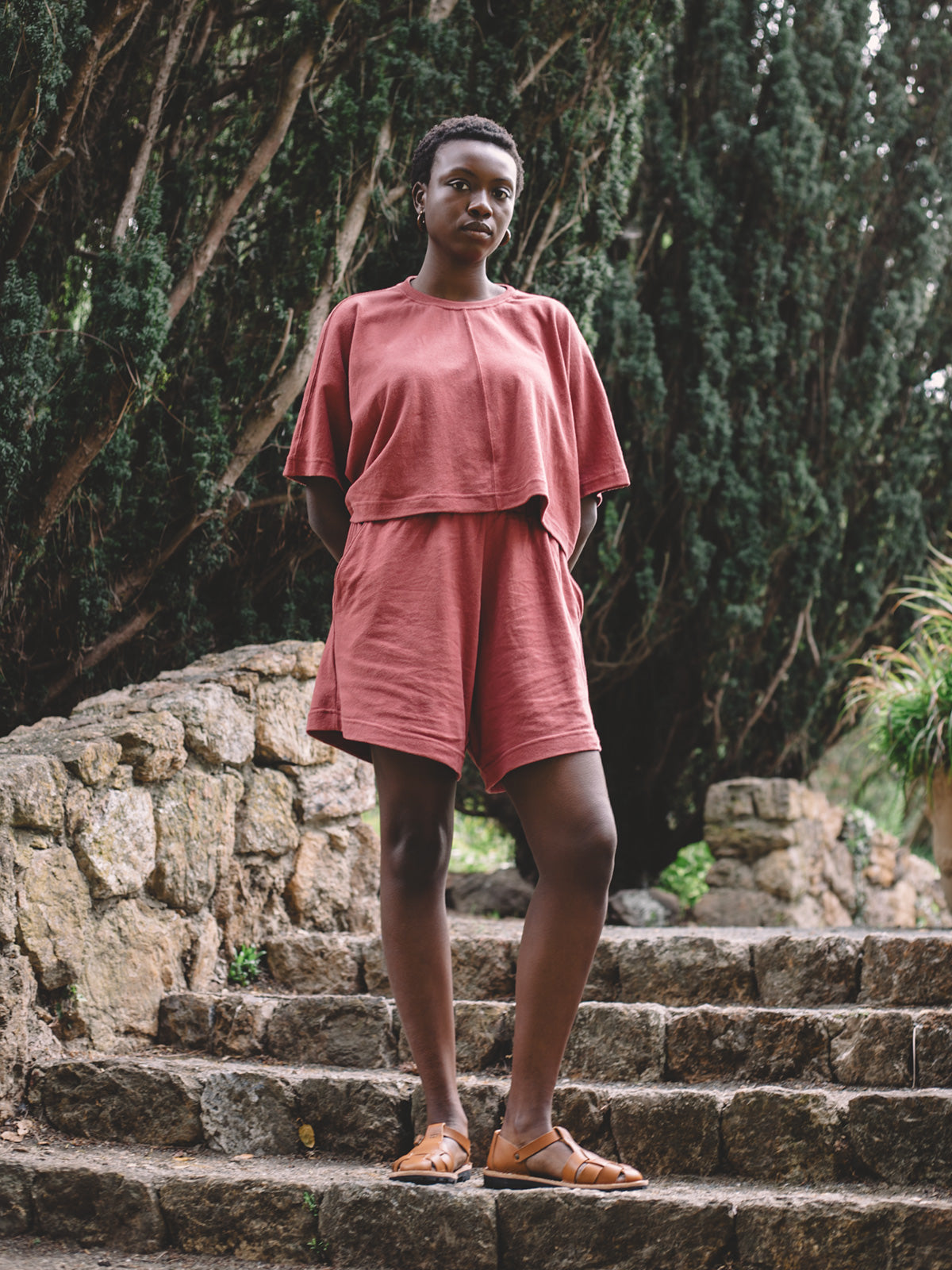 Priya Shorts - Rose Clay Jersey