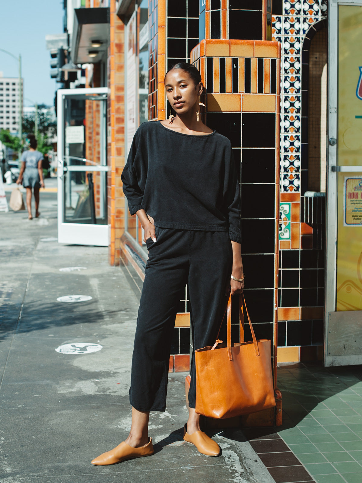 Oumou Pants - Washed Black - XS