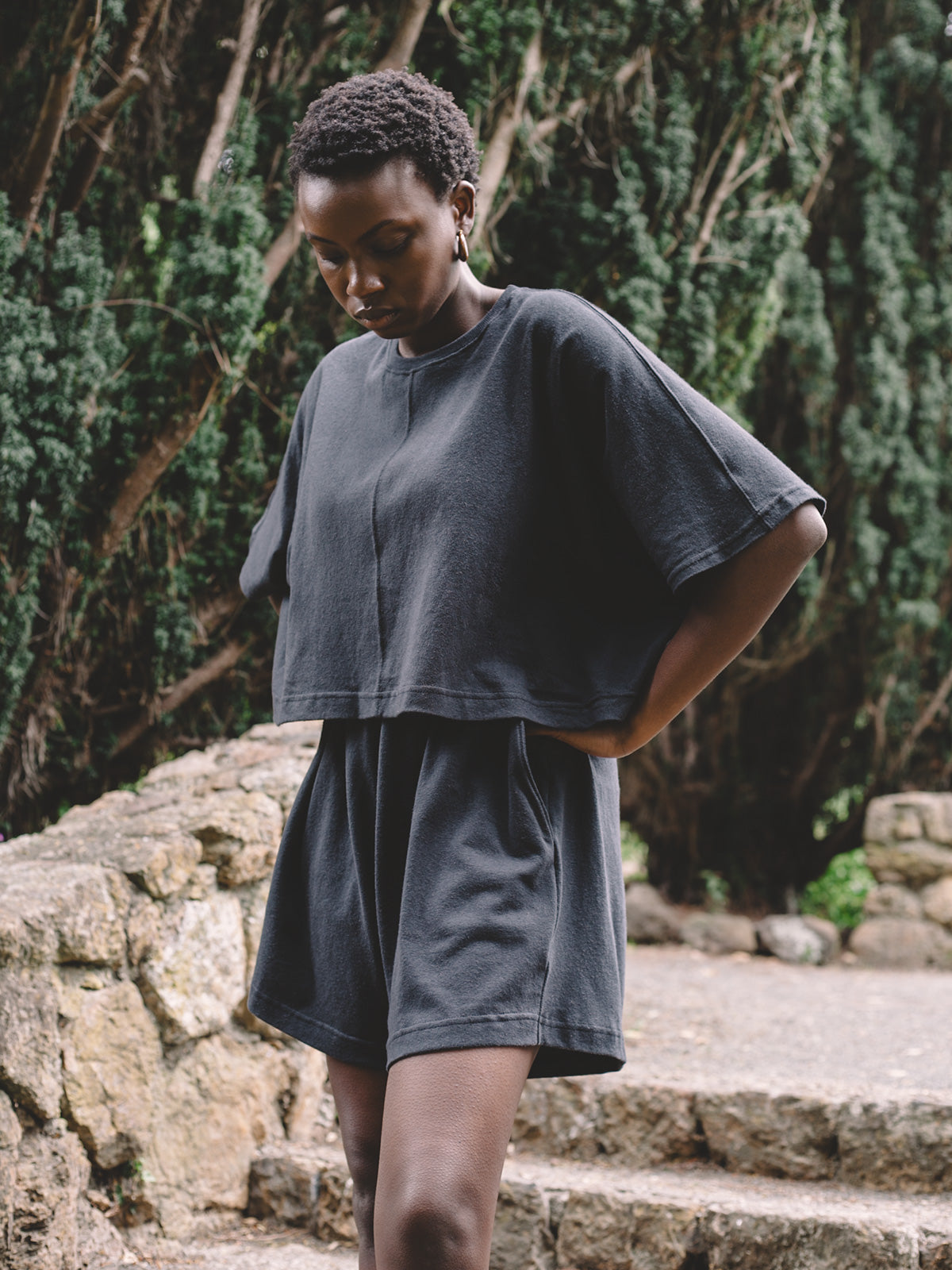Zola Top - Faded Black Jersey