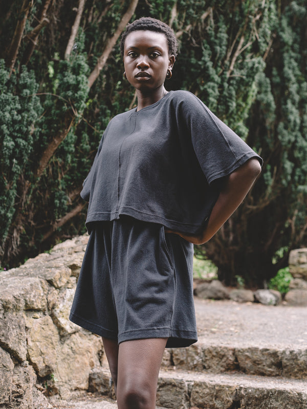 Zola Top - Faded Black Jersey
