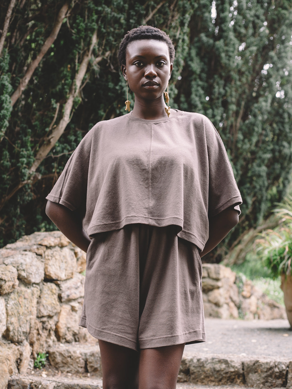 Zola Top - Mushroom Jersey