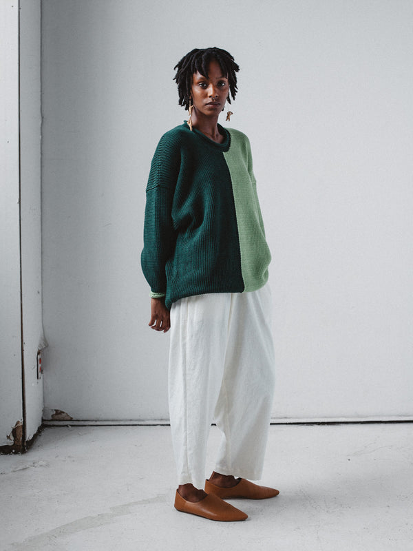 Leal Sweater - Avocado Duo